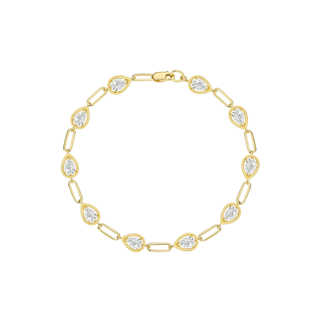 Effortless Chain Bracelet- 2.62ctw Pear