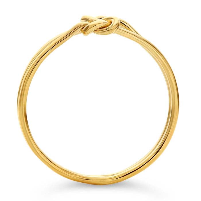 14K Yellow Gold-Filled Double Love Knot Ring