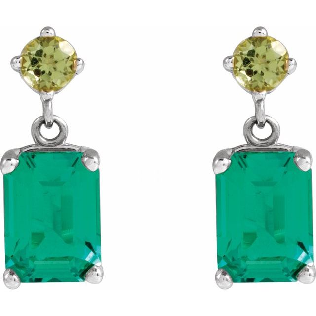 Emerald Dangle Earrings