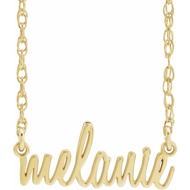 Script Nameplate Necklace