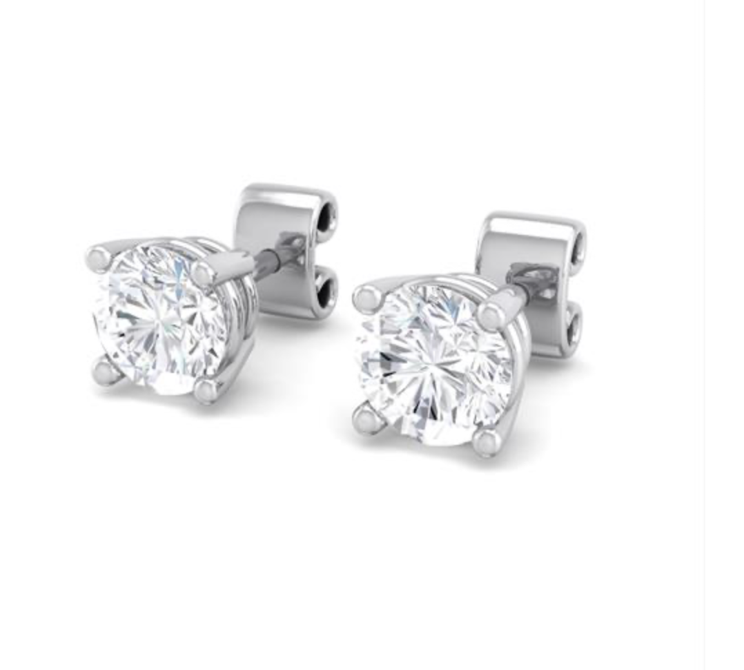 2 CTW Round Lab Grown Diamond Studs