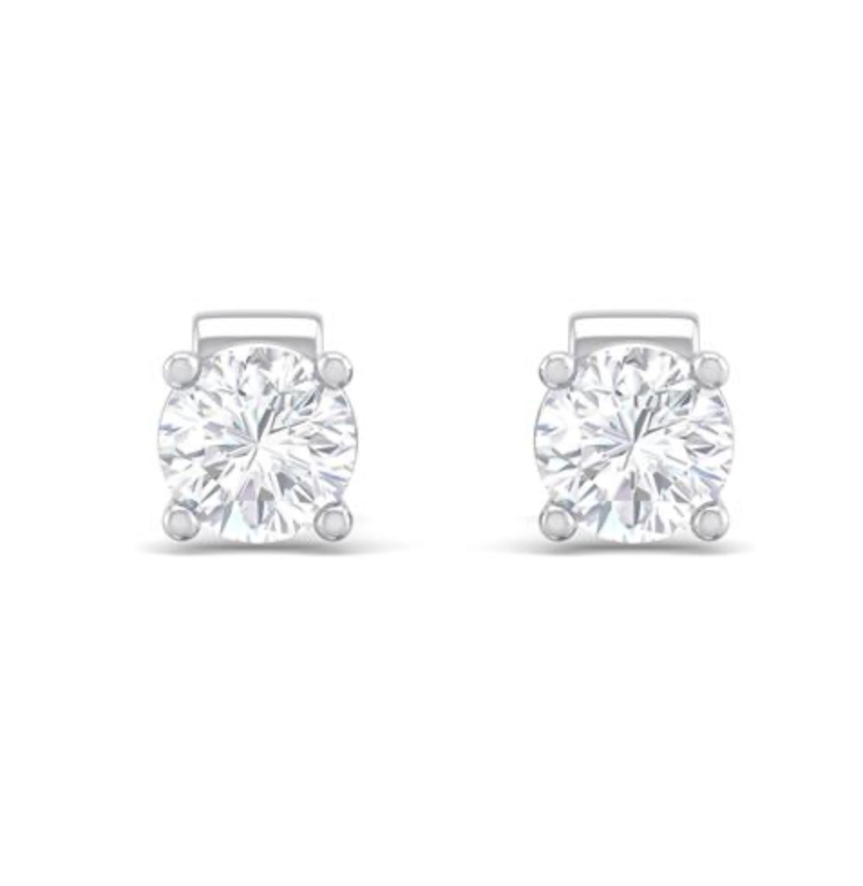 1.0 CTW Round Lab Grown Diamond Studs