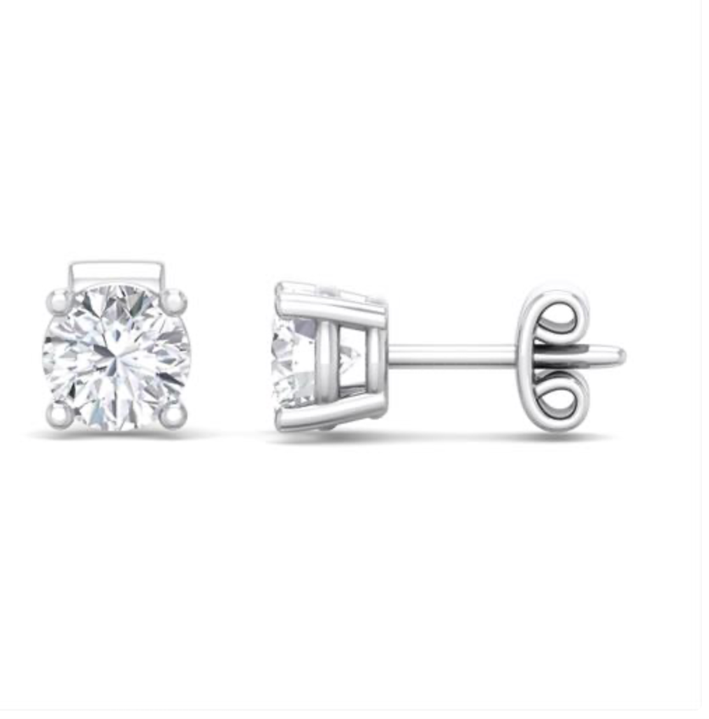 1.0 CTW Round Lab Grown Diamond Studs