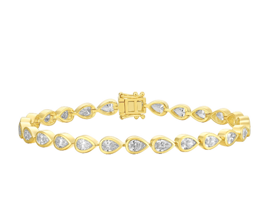 Effortless Bezel Bracelet- 4.69ctw Pear