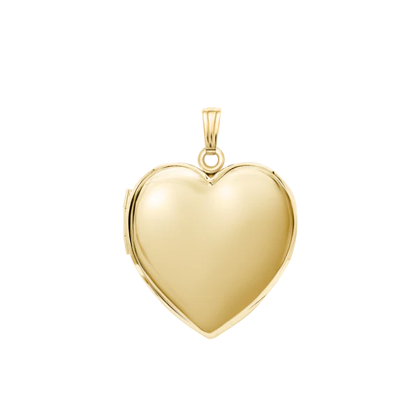 Gold Heart Locket in 14k Gold (Engraving Optional)