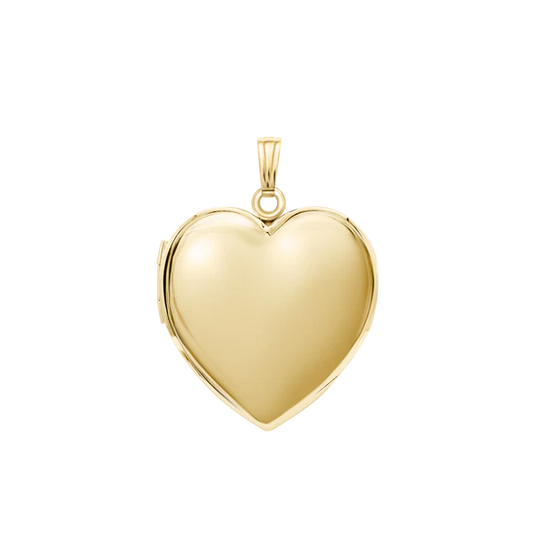 Gold Heart Locket in 14k Gold (Engraving Optional)